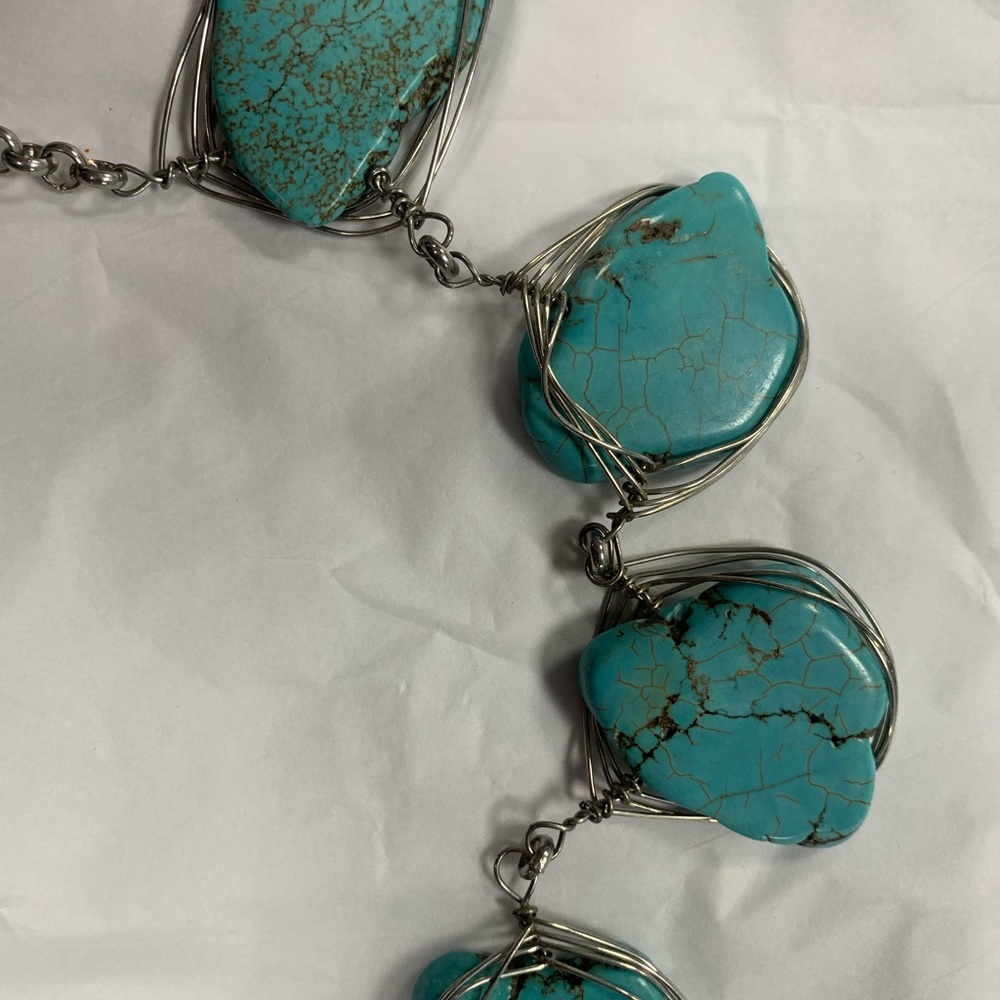 Turquoise Stone Necklace - Picture 9 of 10